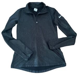 NikePro DriFit Black Snakeskin Fleece Lined Pullover Sz M